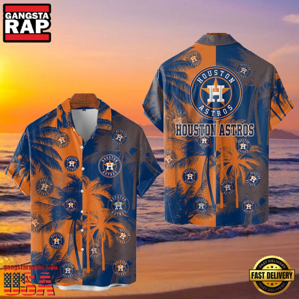 MLB Houston Astros Tropical Palm Trees Aloha Hawaiian Shirt MLB Houston Astros Tropical Palm Trees Aloha Hawaiian Shirt