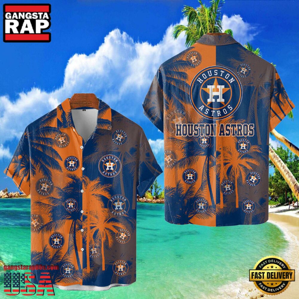 MLB Houston Astros Tropical Palm Trees Aloha Hawaiian Shirt MLB Houston Astros Tropical Palm Trees Aloha Hawaiian Shirt