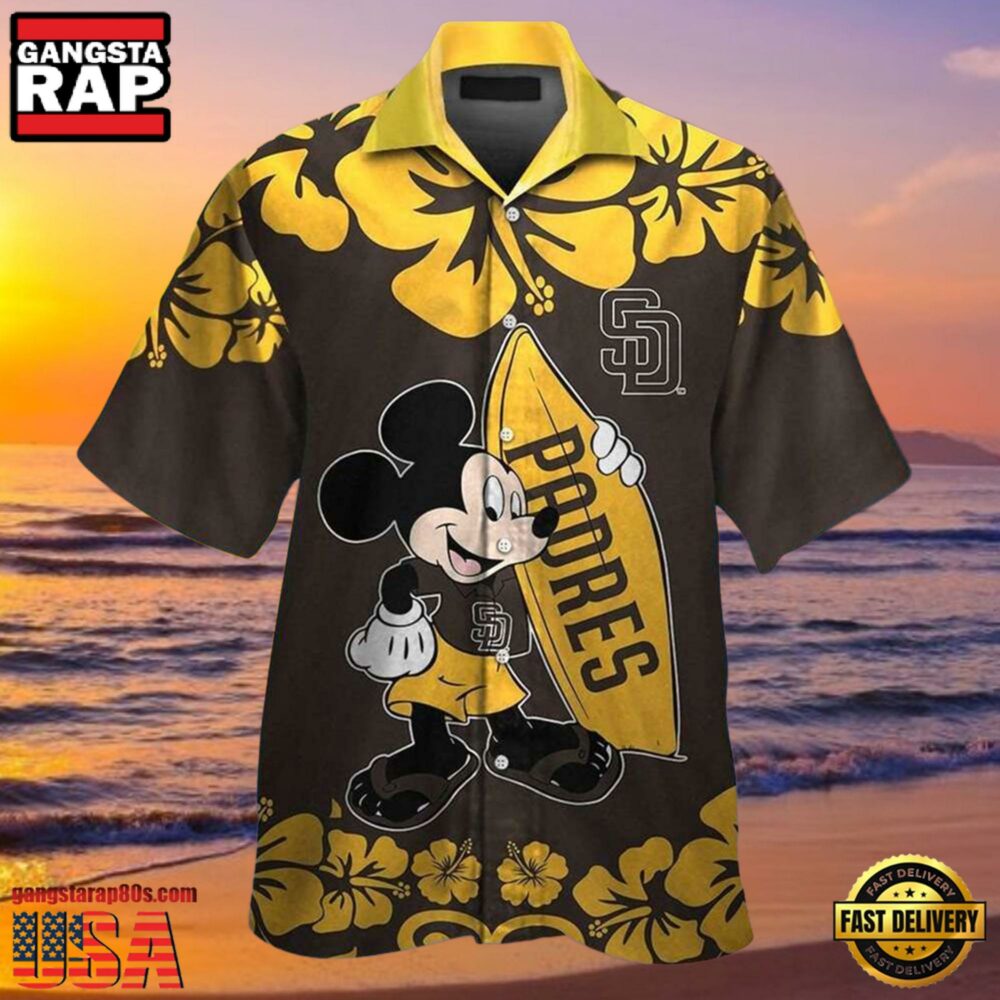 MLB Mickey Surfing Houston Astros Hot Summer Hawaiian Shirt, Astros Gifts for Fans MLB Mickey Surfing Houston Astros Hot Summer Hawaiian Shirt, Astros Gifts for Fans