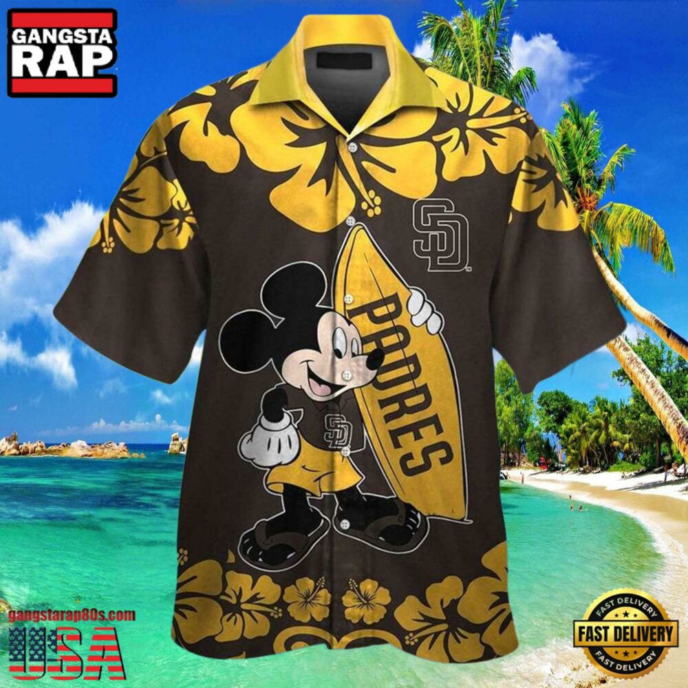 MLB Mickey Surfing Houston Astros Hot Summer Hawaiian Shirt, Astros Gifts for Fans MLB Mickey Surfing Houston Astros Hot Summer Hawaiian Shirt, Astros Gifts for Fans