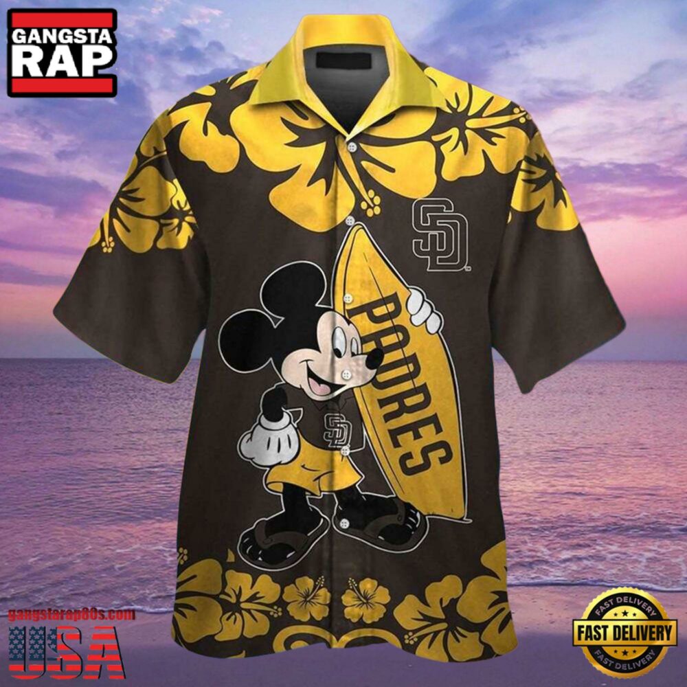 MLB Mickey Surfing Houston Astros Hot Summer Hawaiian Shirt, Astros Gifts for Fans MLB Mickey Surfing Houston Astros Hot Summer Hawaiian Shirt, Astros Gifts for Fans