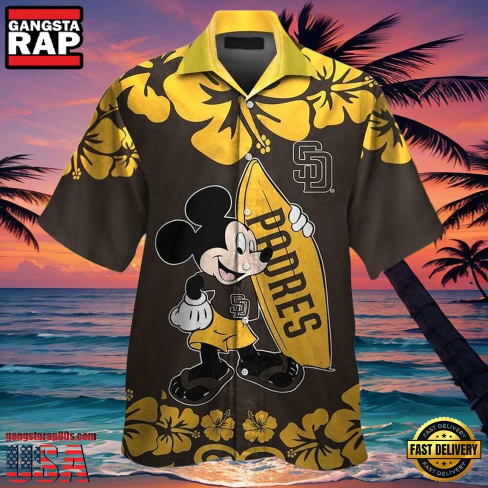 MLB Mickey Surfing Houston Astros Hot Summer Hawaiian Shirt, Astros Gifts for Fans MLB Mickey Surfing Houston Astros Hot Summer Hawaiian Shirt, Astros Gifts for Fans