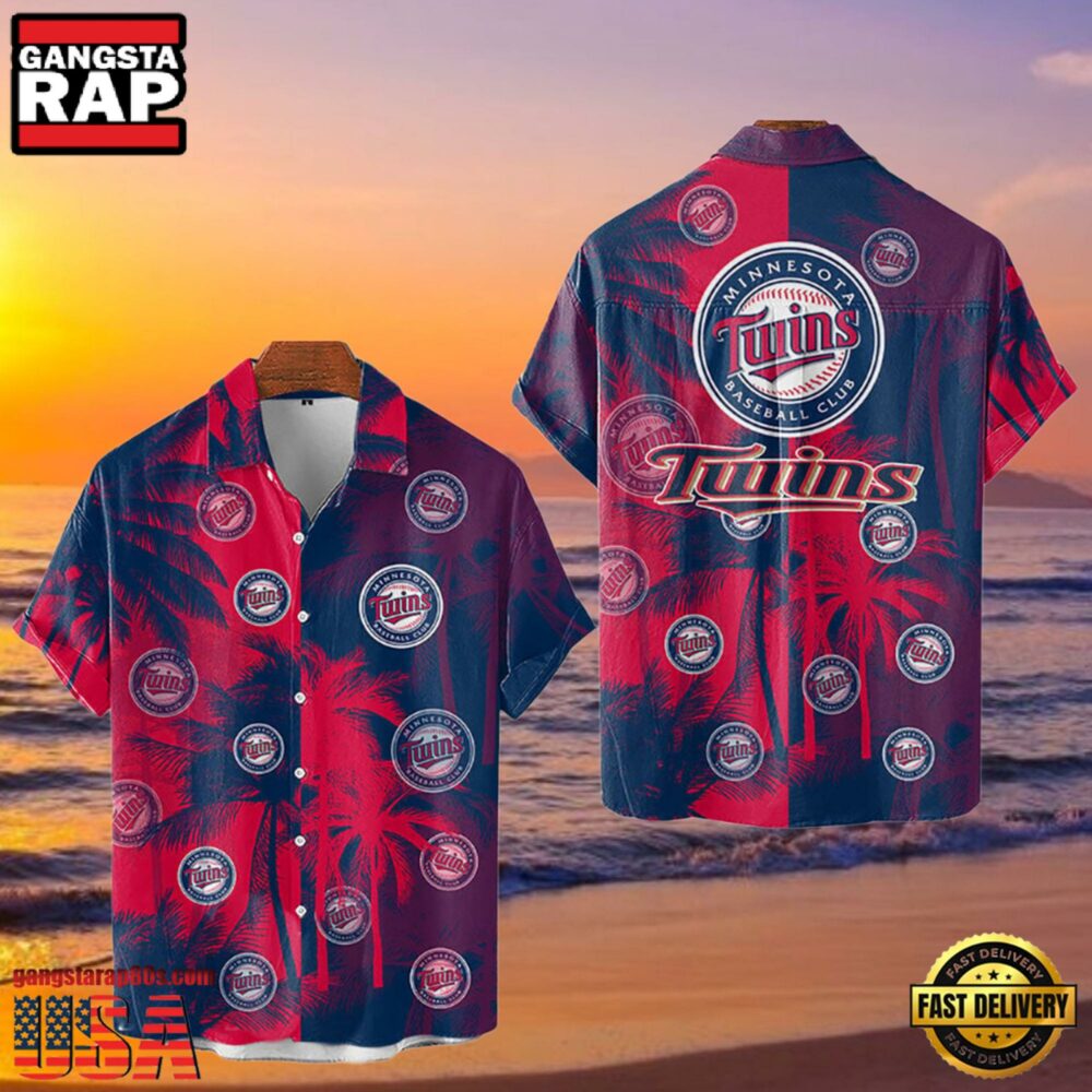 MLB Minnesota Twins Tropical Palm Trees Aloha Hawaiian Shirt MLB Minnesota Twins Tropical Palm Trees Aloha Hawaiian Shirt