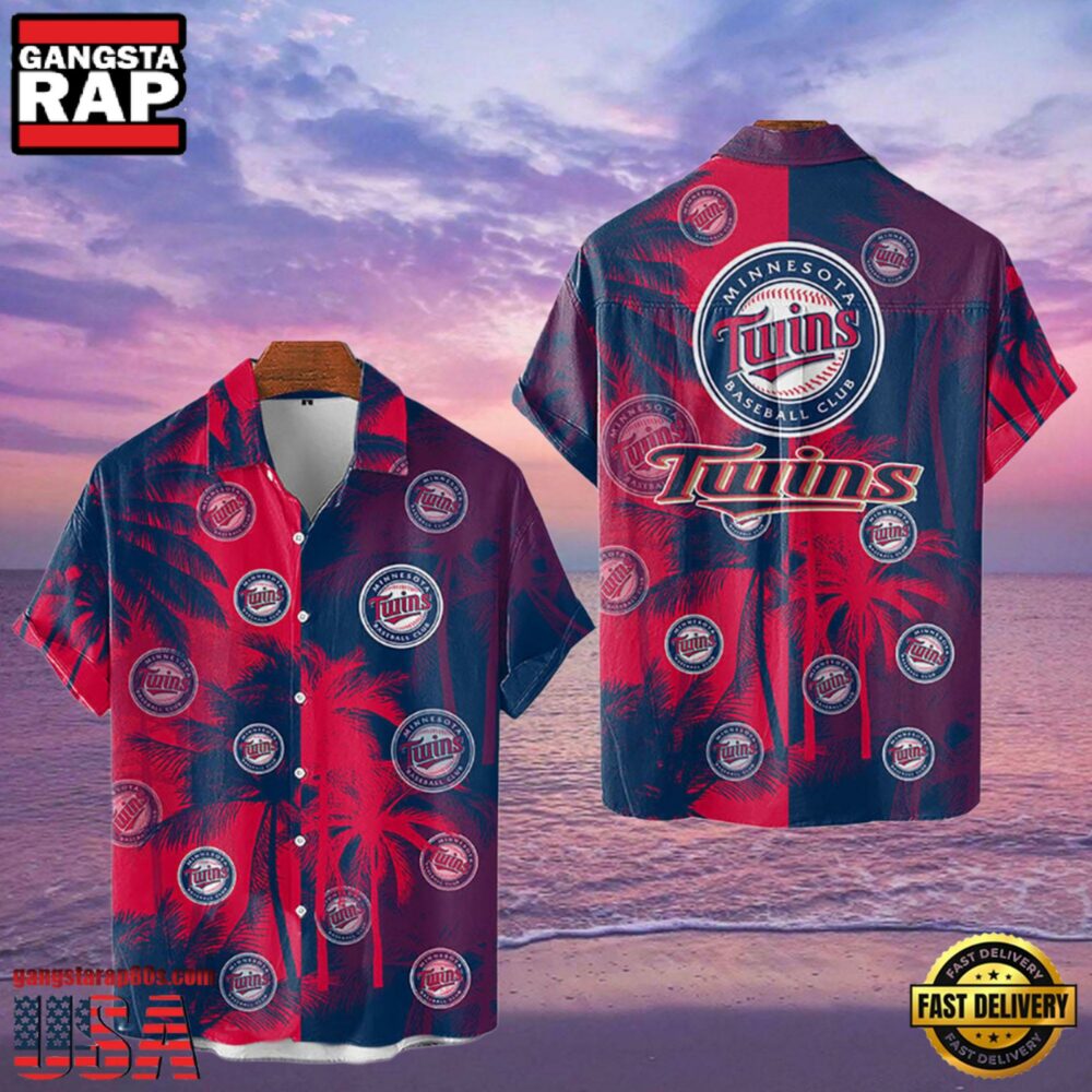 MLB Minnesota Twins Tropical Palm Trees Aloha Hawaiian Shirt MLB Minnesota Twins Tropical Palm Trees Aloha Hawaiian Shirt