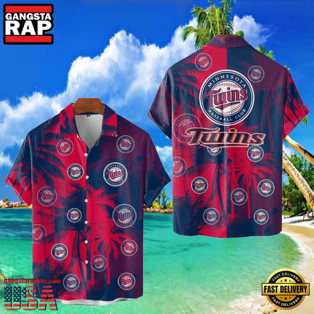 MLB Minnesota Twins Tropical Palm Trees Aloha Hawaiian Shirt MLB Minnesota Twins Tropical Palm Trees Aloha Hawaiian Shirt