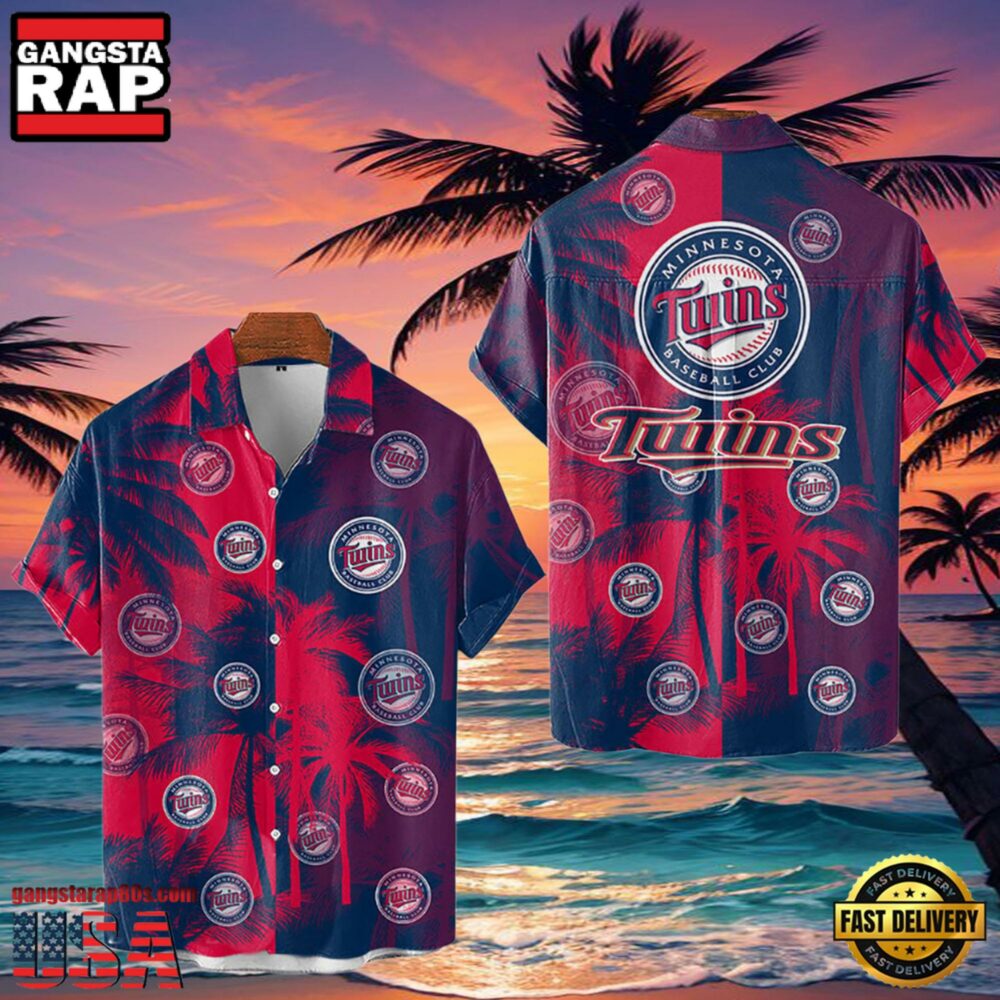 MLB Minnesota Twins Tropical Palm Trees Aloha Hawaiian Shirt MLB Minnesota Twins Tropical Palm Trees Aloha Hawaiian Shirt