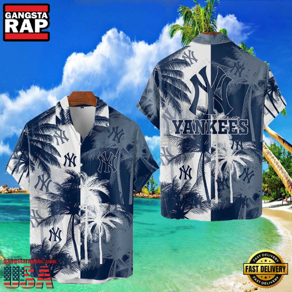 MLB New York Yankees Tropical Palm Trees Hot Summer Hawaiian Shirt