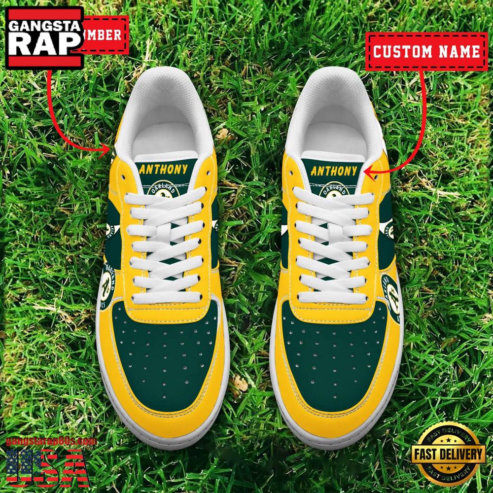 MLB Oakland Athletics Custom Name Number New Design Air Force 1 Shoes Sneaker MLB Oakland Athletics Custom Name Number New Design Air Force 1 Shoes Sneaker