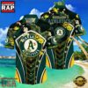 MLB Oakland Athletics Flower Tropical Hot Summer Hawaiian Button Down Shirt