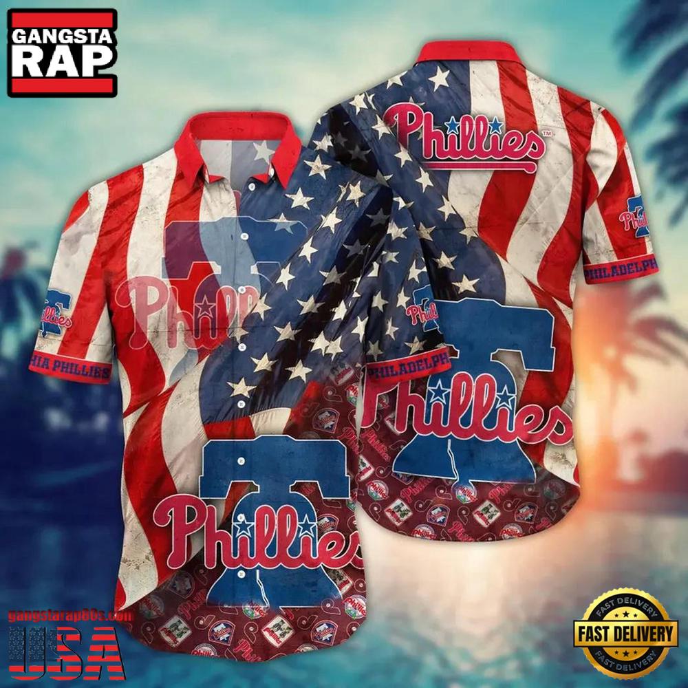 MLB Philadelphia Phillies American Spirit Hawaiian Shirt