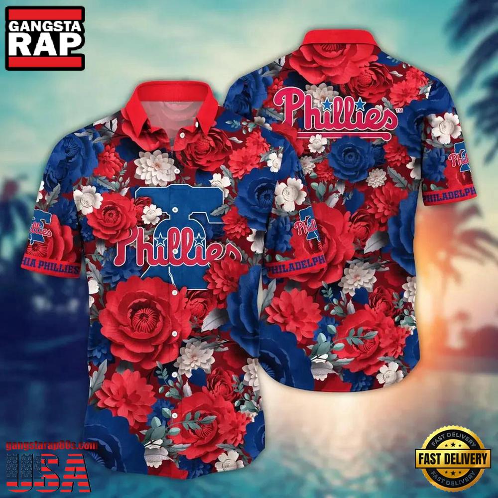 MLB Philadelphia Phillies Blooming Rose Hawaiian Shirt Designer MLB Philadelphia Phillies Blooming Rose Hawaiian Shirt Designer