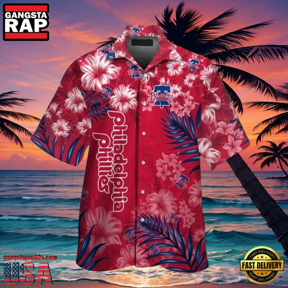 MLB Philadelphia Phillies Crimson Floral Fun Philadelphia Aloha Hawaiian Shirt MLB Philadelphia Phillies Crimson Floral Fun Philadelphia Aloha Hawaiian Shirt