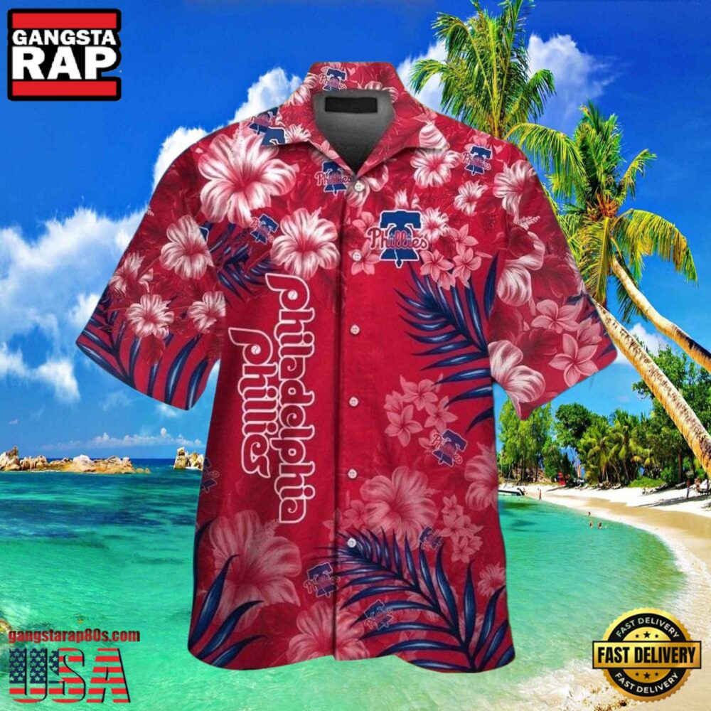 MLB Philadelphia Phillies Crimson Floral Fun Philadelphia Aloha Hawaiian Shirt MLB Philadelphia Phillies Crimson Floral Fun Philadelphia Aloha Hawaiian Shirt