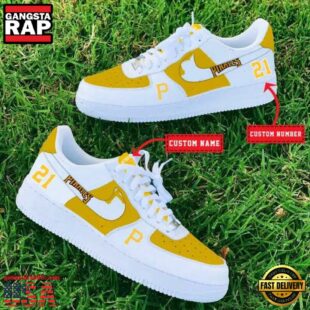 MLB Pittsburgh Pirates Baseball Team Design Air Force 1 Shoes Sneaker