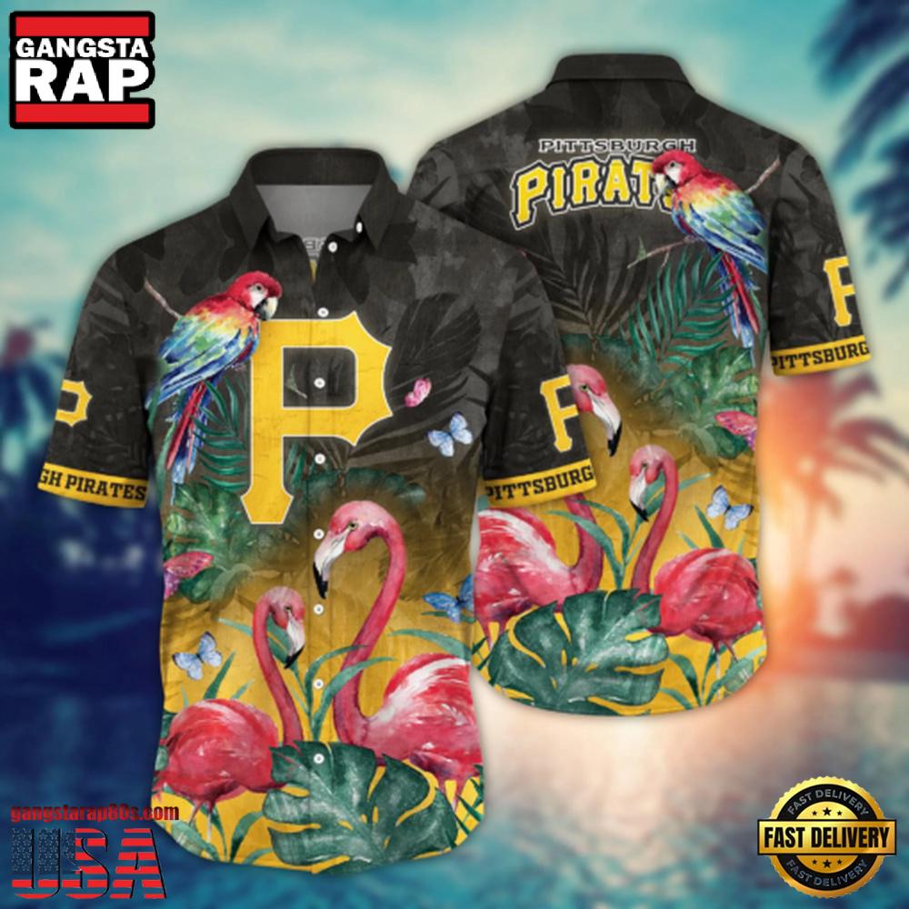 MLB Pittsburgh Pirates Flamingo Paradise Aloha Hawaiian Shirt MLB Pittsburgh Pirates Flamingo Paradise Aloha Hawaiian Shirt