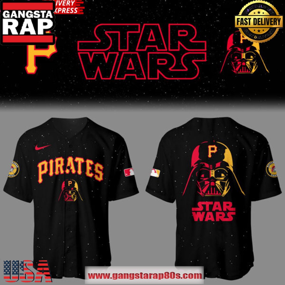 MLB Pittsburgh Pirates x Star Wars Black Color Baseball Jersey MLB Pittsburgh Pirates x Star Wars Black Color Baseball Jersey