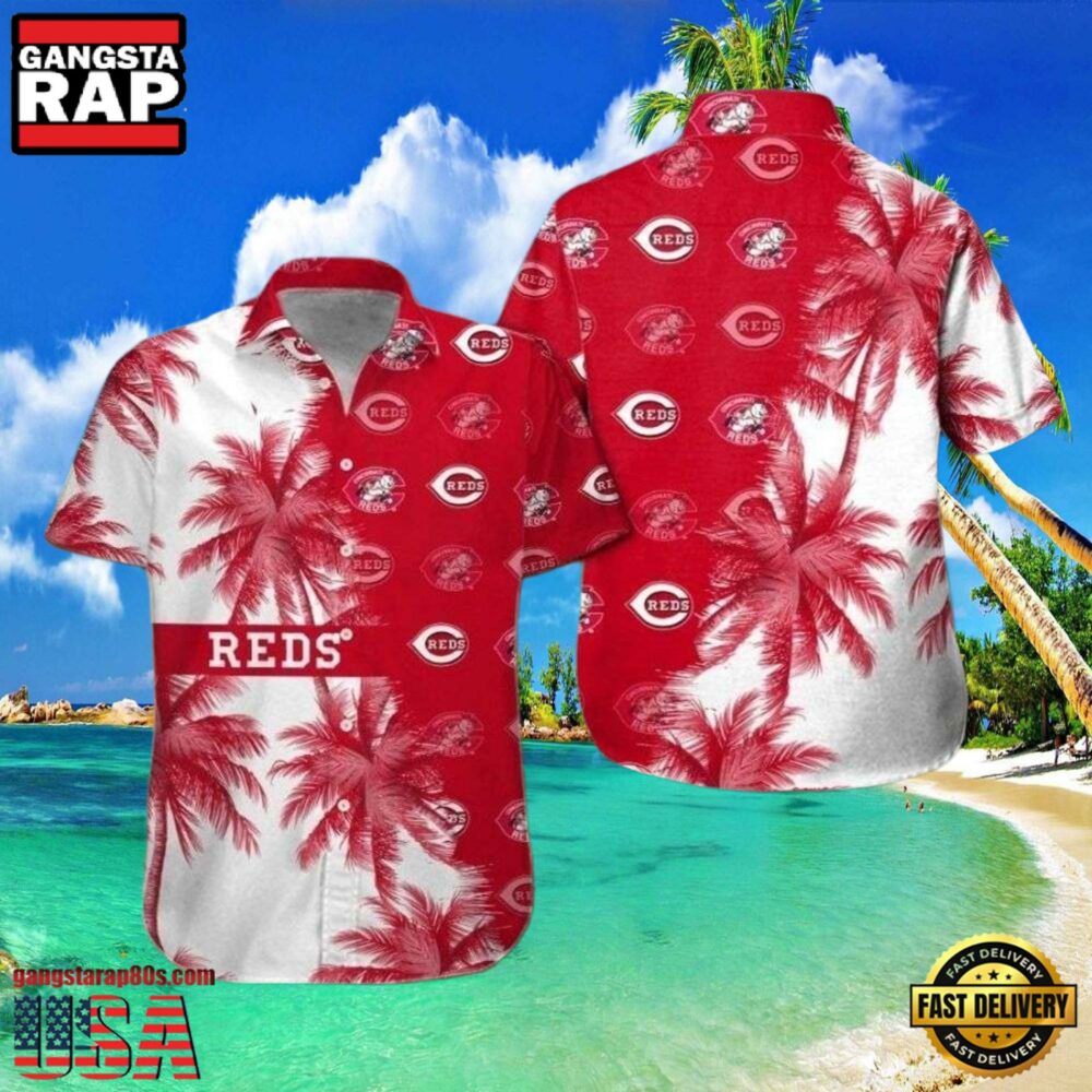 MLB Red Hot Palms Cincinnati Reds Hot Summer Aloha Shirt Summer Vibes MLB Red Hot Palms Cincinnati Reds Hot Summer Aloha Shirt Summer Vibes