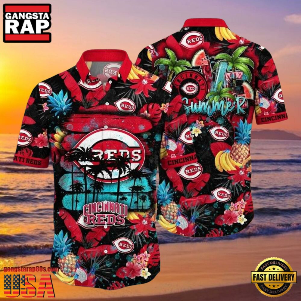 MLB Reds Summer Vibes Tropical Cincinnati Reds Hot Summer Hawaiian Shirt MLB Reds Summer Vibes Tropical Cincinnati Reds Hot Summer Hawaiian Shirt