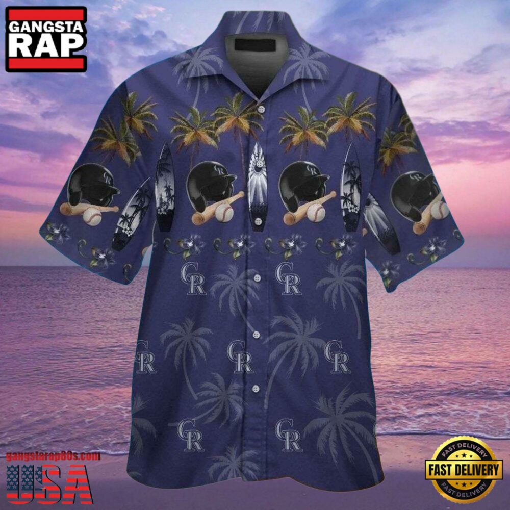 MLB Rockies Beachfront Baseball Tropical Hot Summer Hawaiian Shirt