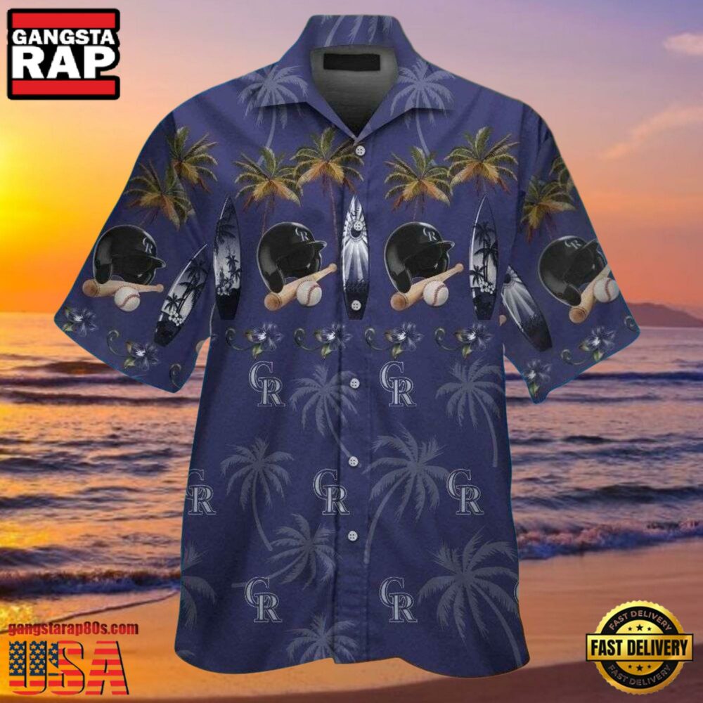 MLB Rockies Beachfront Baseball Tropical Hot Summer Hawaiian Shirt MLB Rockies Beachfront Baseball Tropical Hot Summer Hawaiian Shirt