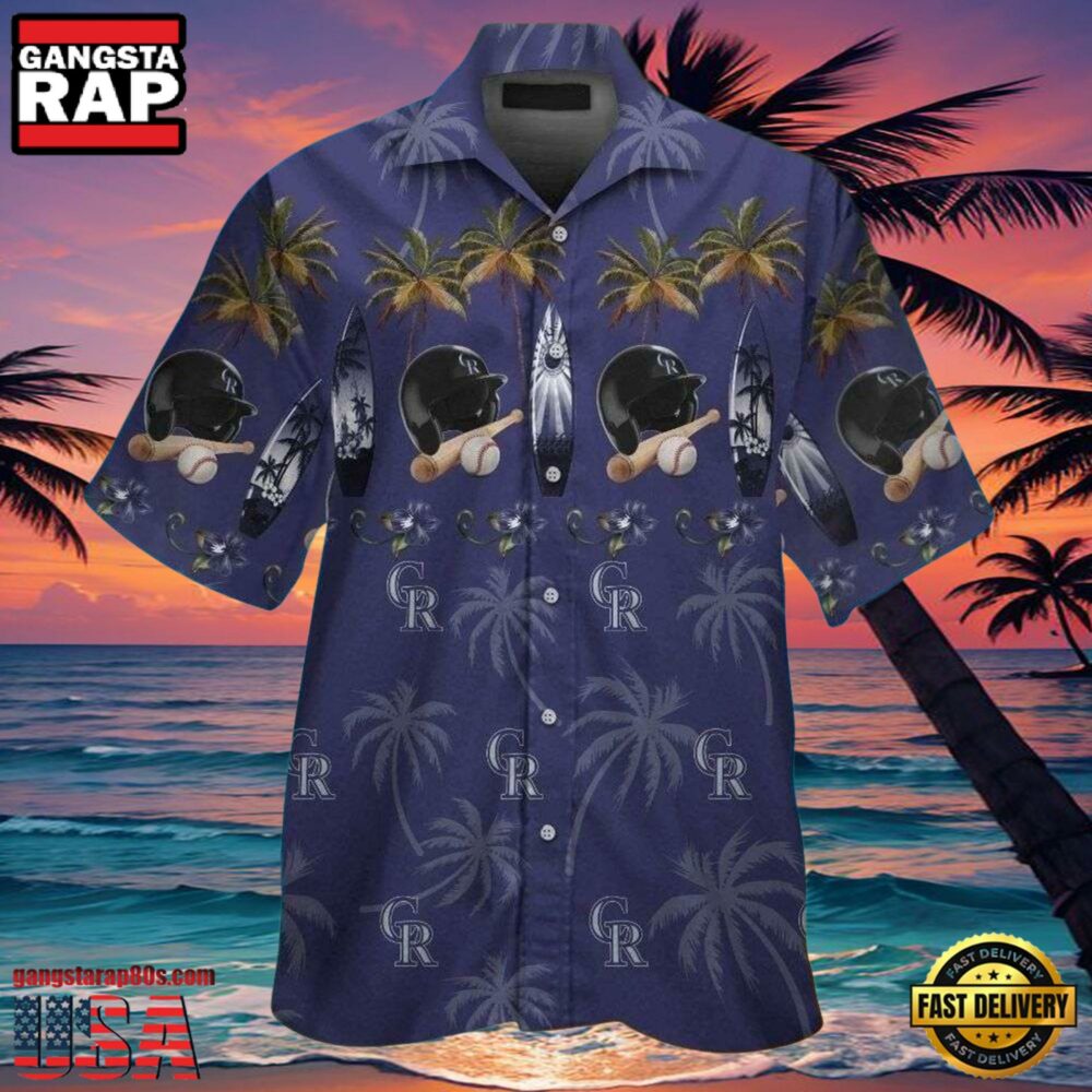 MLB Rockies Beachfront Baseball Tropical Hot Summer Hawaiian Shirt