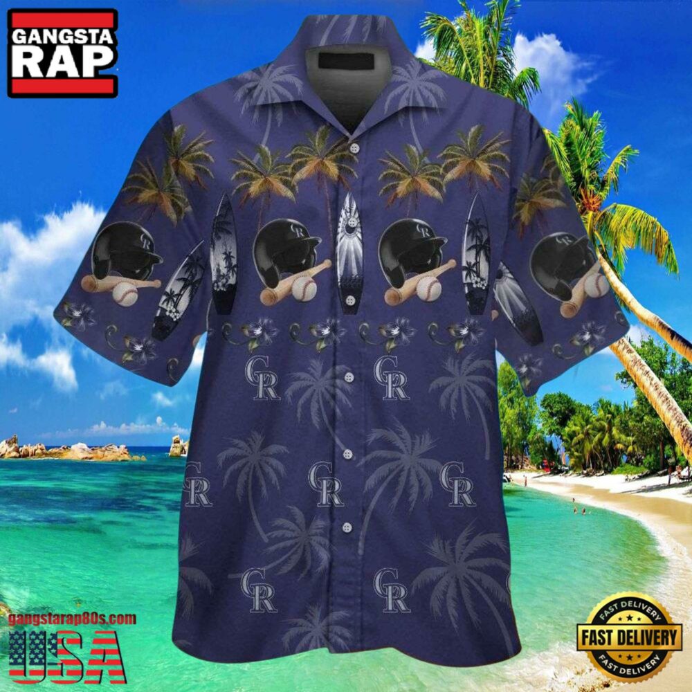 MLB Rockies Beachfront Baseball Tropical Hot Summer Hawaiian Shirt MLB Rockies Beachfront Baseball Tropical Hot Summer Hawaiian Shirt