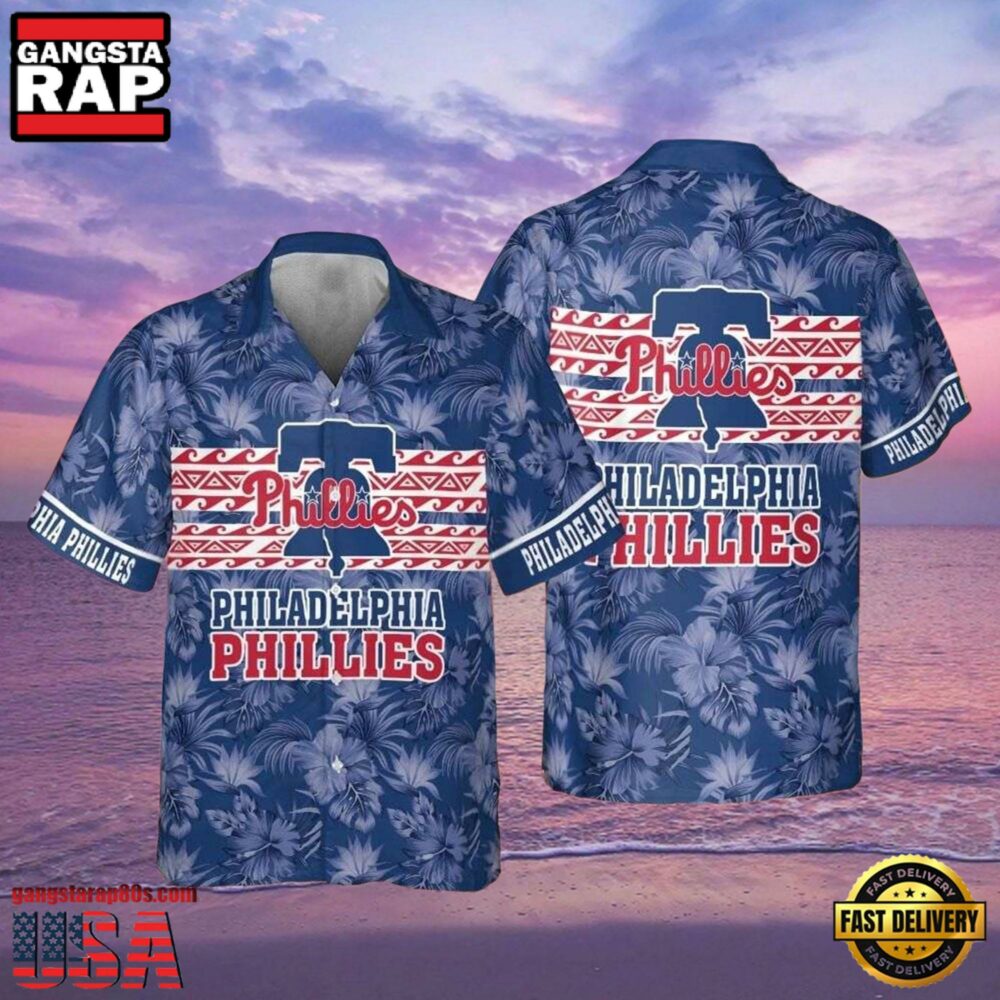 MLB Royal Blue Phillies Hot Summer Hawaiian Shirt Philadelphia's Finest