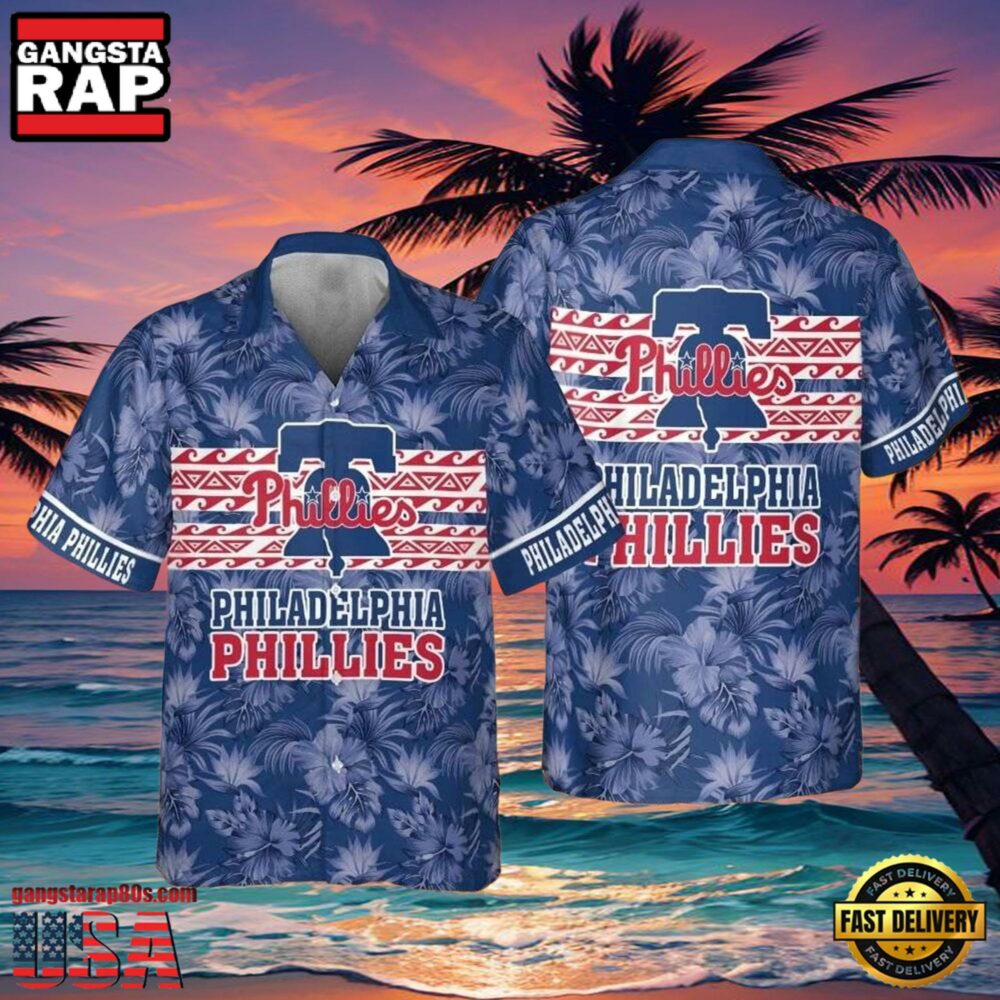 MLB Royal Blue Phillies Hot Summer Hawaiian Shirt Philadelphia's Finest