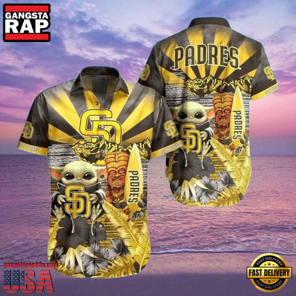 MLB San Diego Padres Aloha Hawaiian Shirt With Baby Yoda And Tiki Totem.jpg 1Group