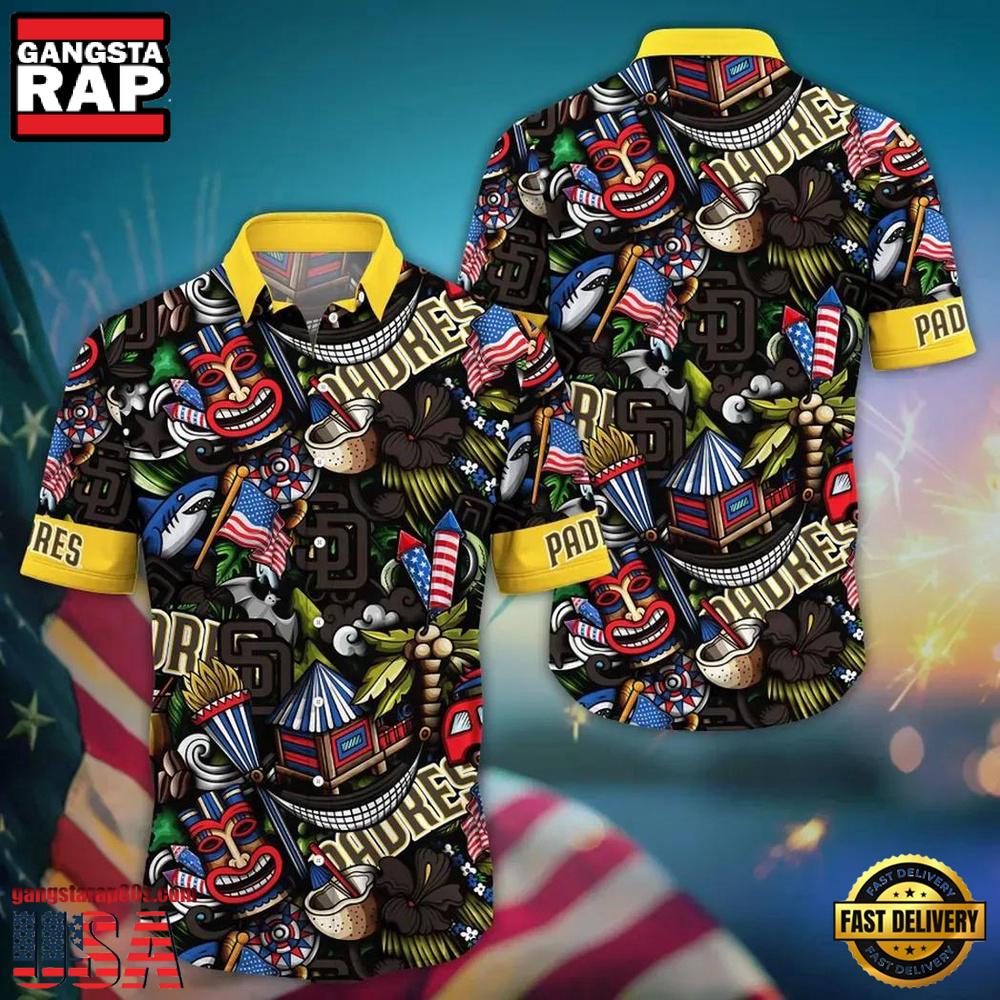 MLB San Diego Padres Carnival Spirit Hawaiian Shirt
