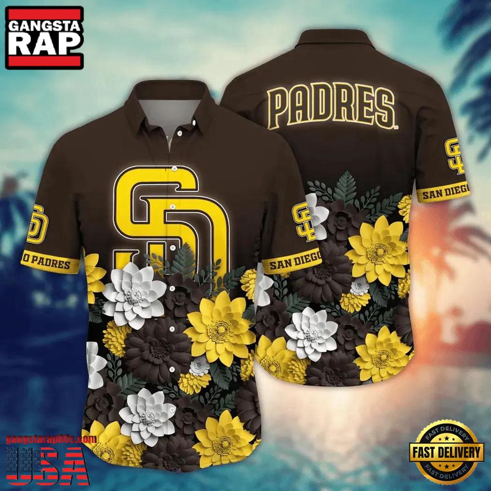 MLB San Diego Padres Floral Pride Hawaiian Shirt