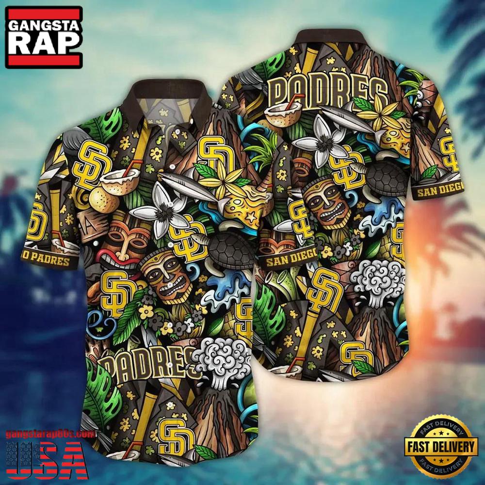 MLB San Diego Padres Island Tiki Adventure Hawaiian Shirt
