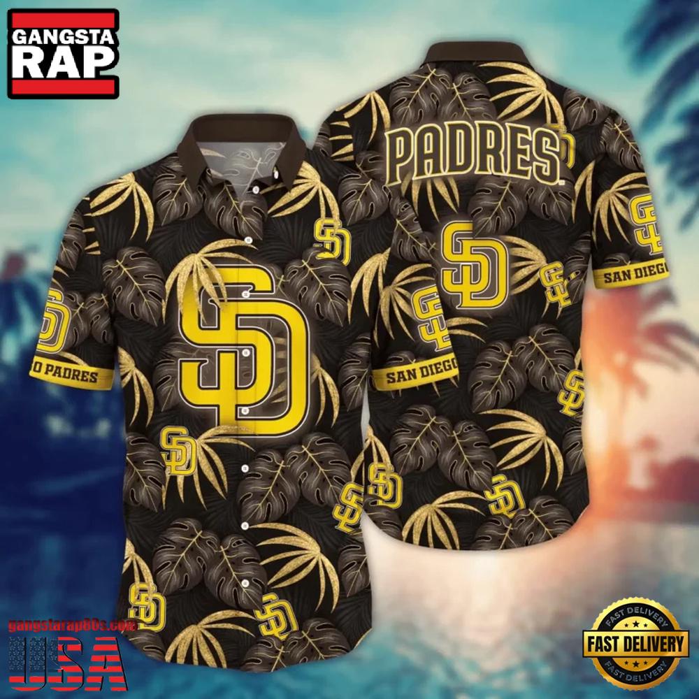 MLB San Diego Padres Midnight Tropics Hawaiian Shirt