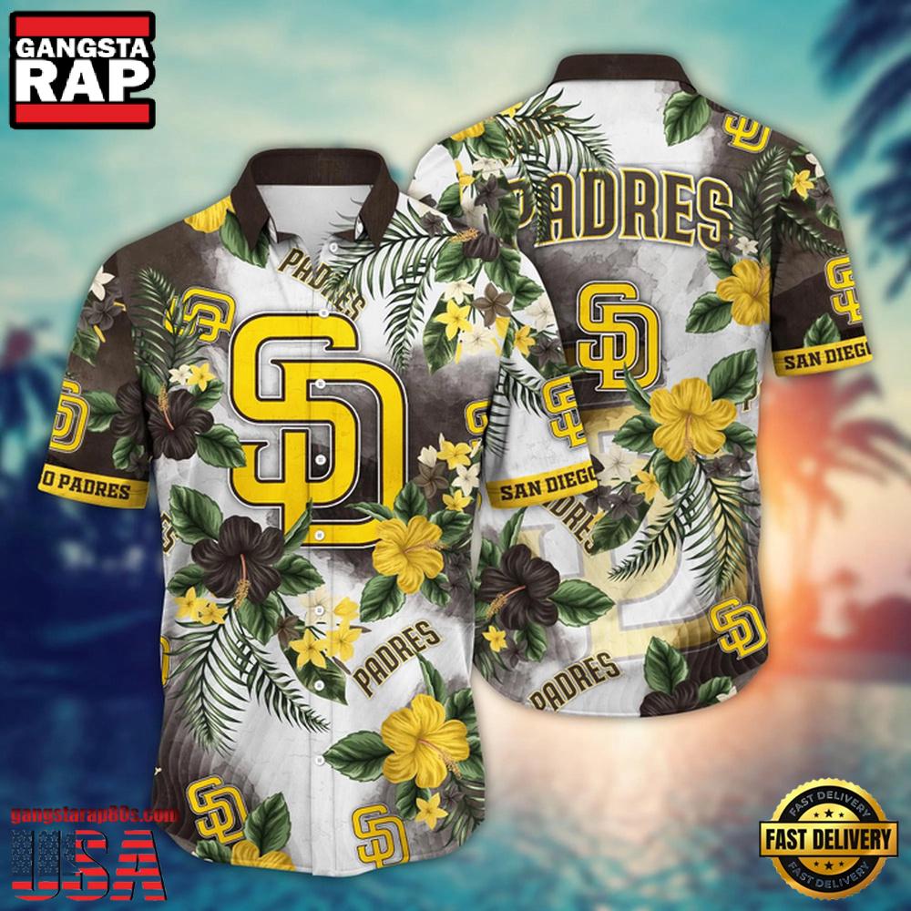 MLB San Diego Padres Paradise Bloom Aloha Hawaiian Shirt MLB San Diego Padres Paradise Bloom Aloha Hawaiian Shirt
