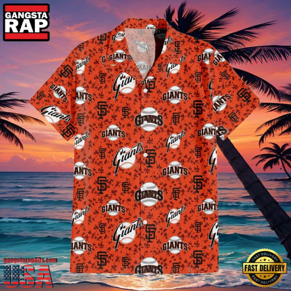 MLB San Francisco Giants Team Camo Orange Style Hot Trending Hawaiian Shirt MLB San Francisco Giants Team Camo Orange Style Hot Trending Hawaiian Shirt