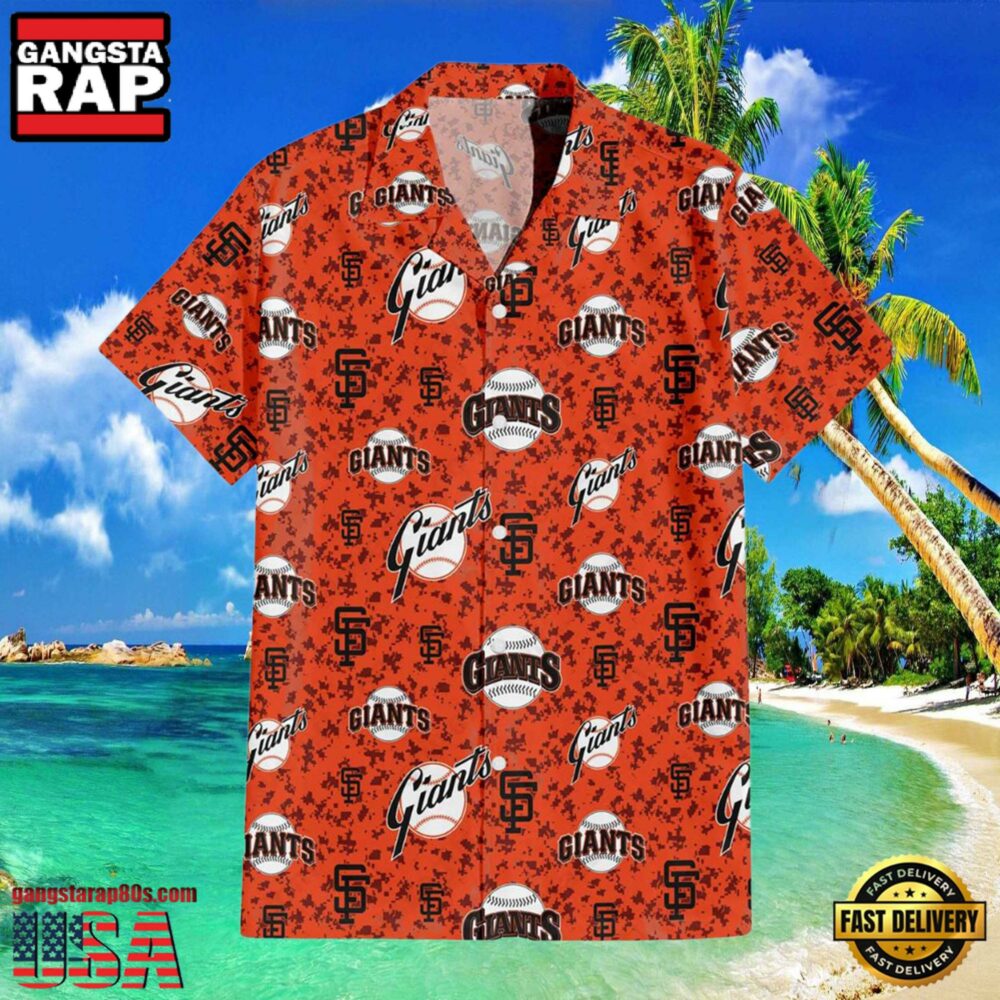 MLB San Francisco Giants Team Camo Orange Style Hot Trending Hawaiian Shirt MLB San Francisco Giants Team Camo Orange Style Hot Trending Hawaiian Shirt