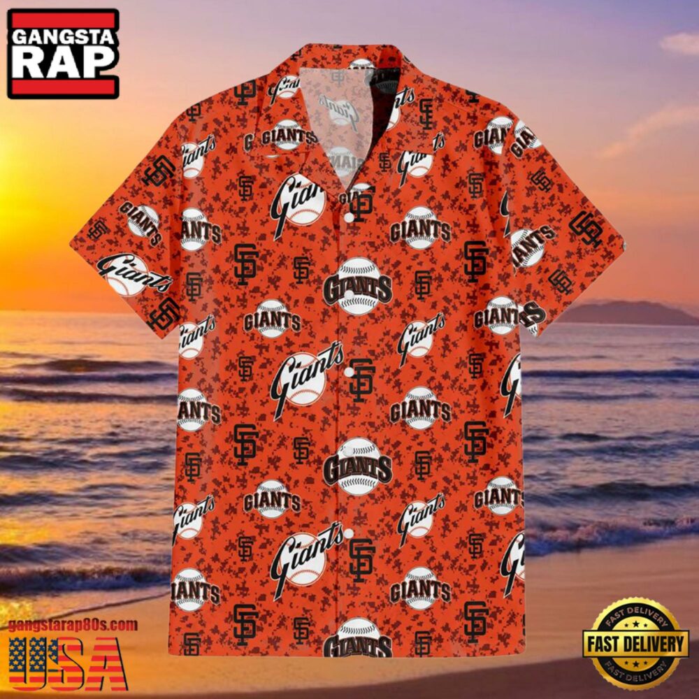 MLB San Francisco Giants Team Camo Orange Style Hot Trending Hawaiian Shirt MLB San Francisco Giants Team Camo Orange Style Hot Trending Hawaiian Shirt