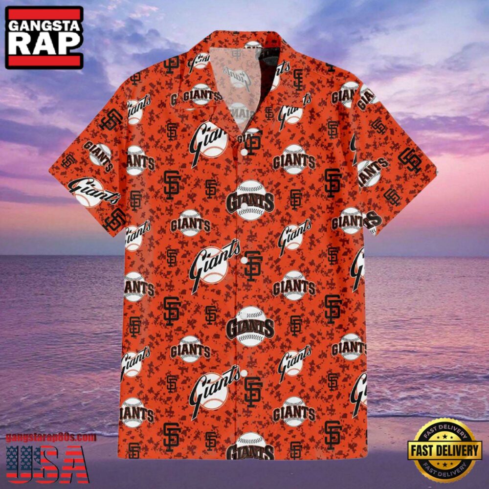 MLB San Francisco Giants Team Camo Orange Style Hot Trending Hawaiian Shirt MLB San Francisco Giants Team Camo Orange Style Hot Trending Hawaiian Shirt
