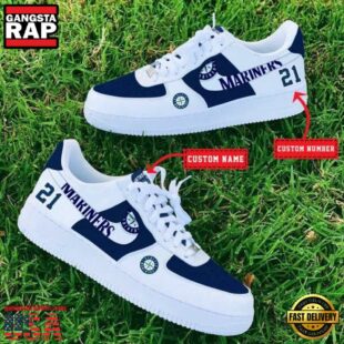 MLB Seattle Mariners Baseball Team Design Air Force 1 Shoes Sneaker