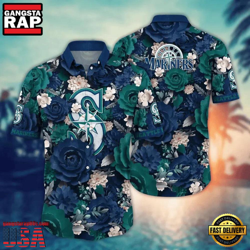 MLB Seattle Mariners Oceanic Escape New Design Aloha Shirt MLB Seattle Mariners Oceanic Escape New Design Aloha Shirt
