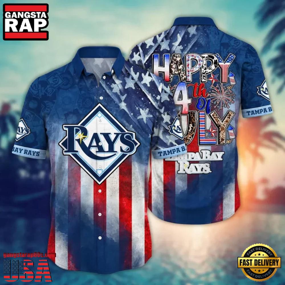 MLB Tampa Bay Rays 4th of July Celebration New Design Aloha Shirt MLB Tampa Bay Rays 4th of July Celebration New Design Aloha Shirt