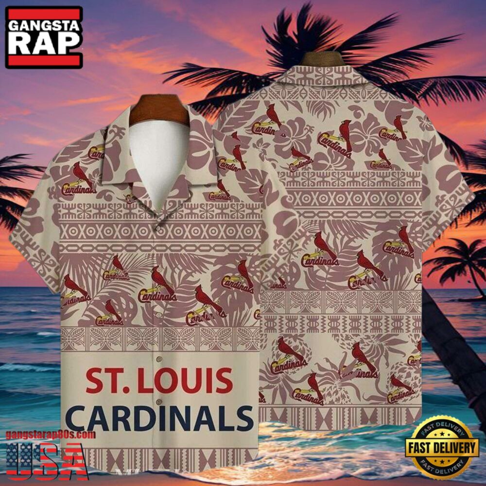 Mocha And Cream Cardinals XOXO St. Louis MLB Aloha Hawaiian Shirt Mocha And Cream Cardinals XOXO St. Louis MLB Aloha Hawaiian Shirt
