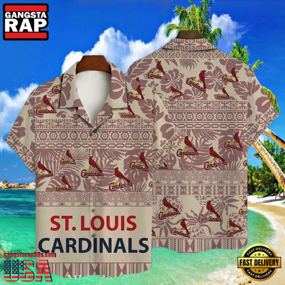 Mocha And Cream Cardinals XOXO St. Louis MLB Aloha Hawaiian Shirt Mocha And Cream Cardinals XOXO St. Louis MLB Aloha Hawaiian Shirt