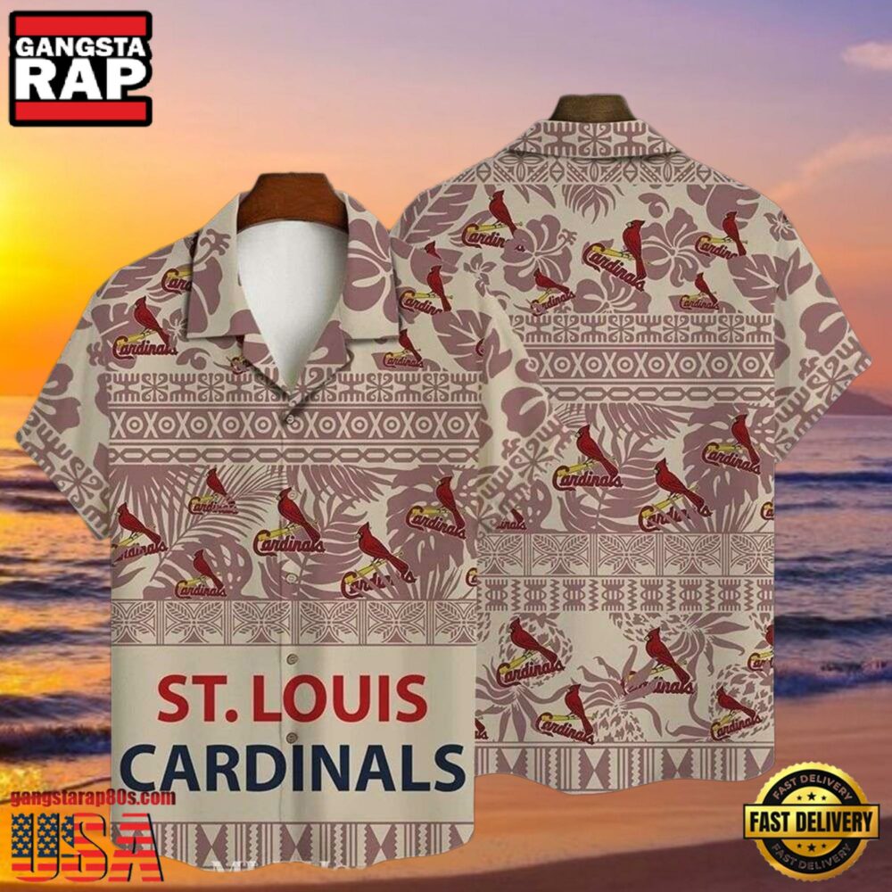 Mocha And Cream Cardinals XOXO St. Louis MLB Aloha Hawaiian Shirt Mocha And Cream Cardinals XOXO St. Louis MLB Aloha Hawaiian Shirt