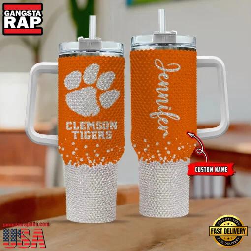 NCAA Clemson Tigers Personalized Stanley Diamond Tumbler 40oz