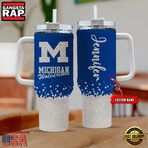 NCAA Michigan Wolverines Personalized Stanley Diamond Tumbler 40oz