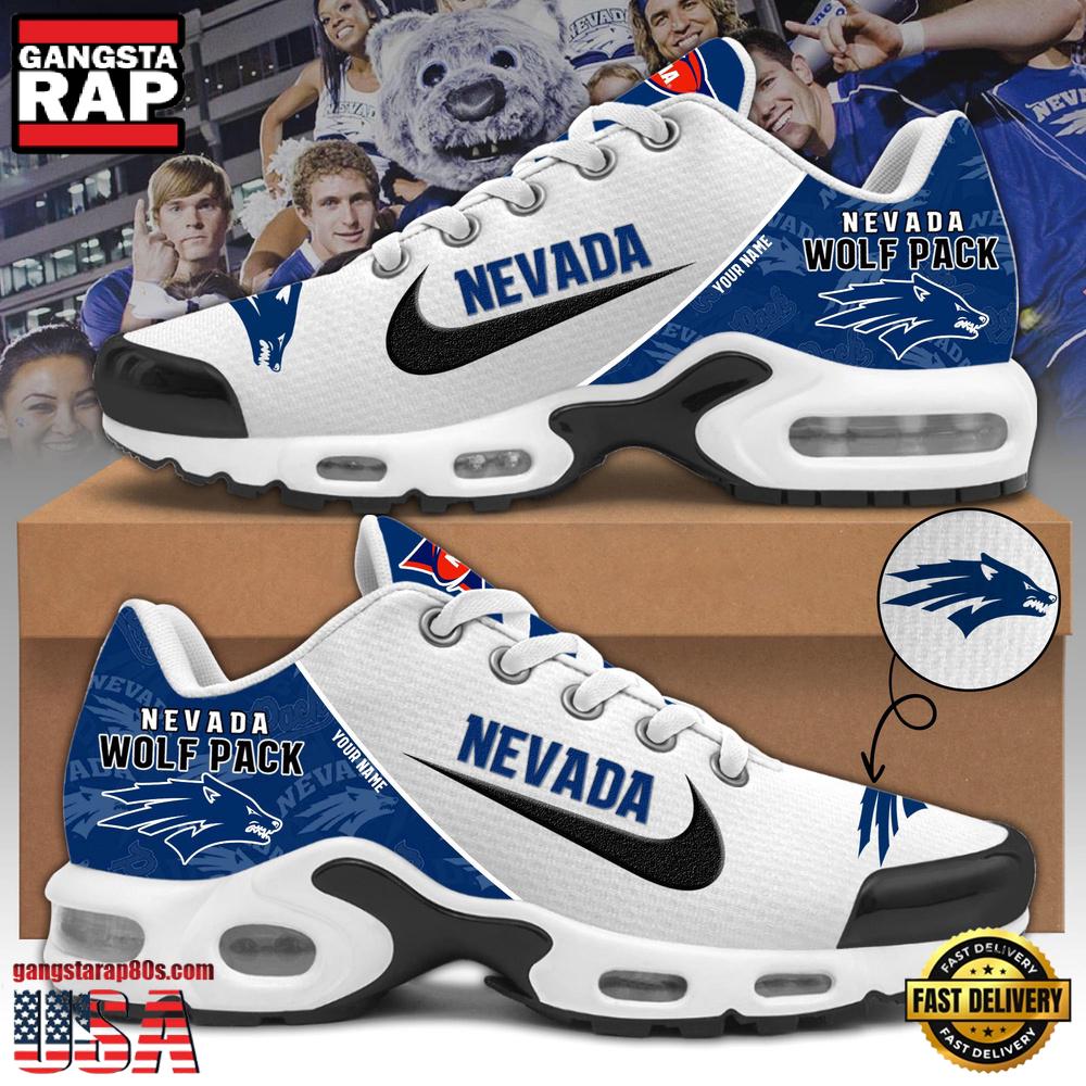 Nevada Wolf Pack Football Mascot Symbol Custom Air Max Plus Shoes