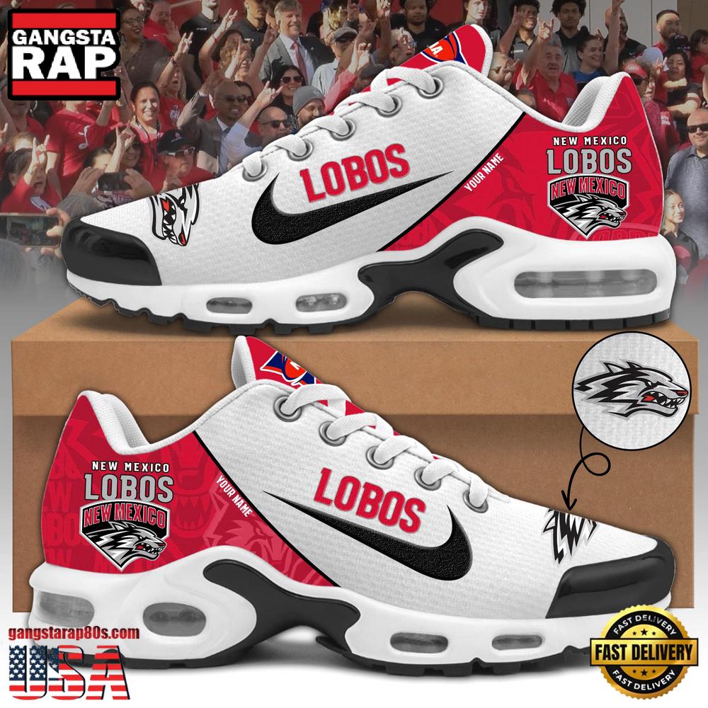 New Mexico Lobos Football Mascot Symbol Custom Air Max Plus Shoes