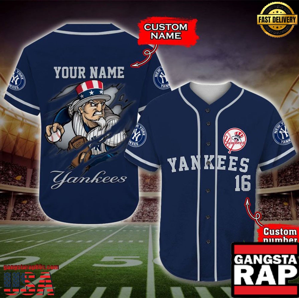 New York Yankees Baseball Jersey MLB Custom Name Number - MLB Fan Gifts New York Yankees Baseball Jersey MLB Custom Name Number - MLB Fan Gifts
