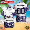 NFL Baltimore Ravens Hibiscus Flower Custom Name Hawaiian Shirt